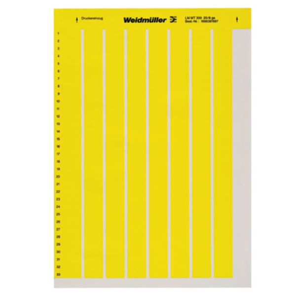 Weidmüller 1724141687 LM MT300 15X4,63 GE printer za sistem označavanja Vrsta montaže: lepljenje Površina za natpisivanje: 15 x 463 mm žuta Broj označitelji: 6270 10 St.