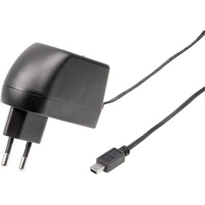 Crni punjač s Euro utikačem i USB kabelom, pogodan za elektroničke uređaje.