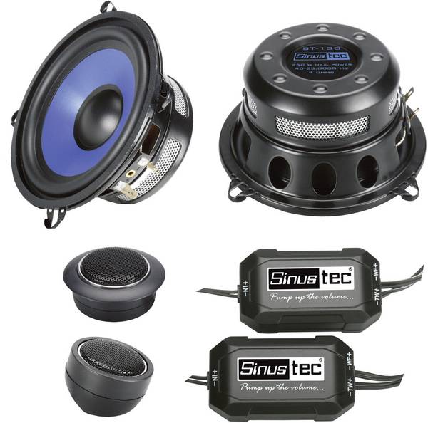 Sinustec ST-130 komplet 2-sustavskih ugradbenih zvučnika 250 W Sadržaj: 1 Set