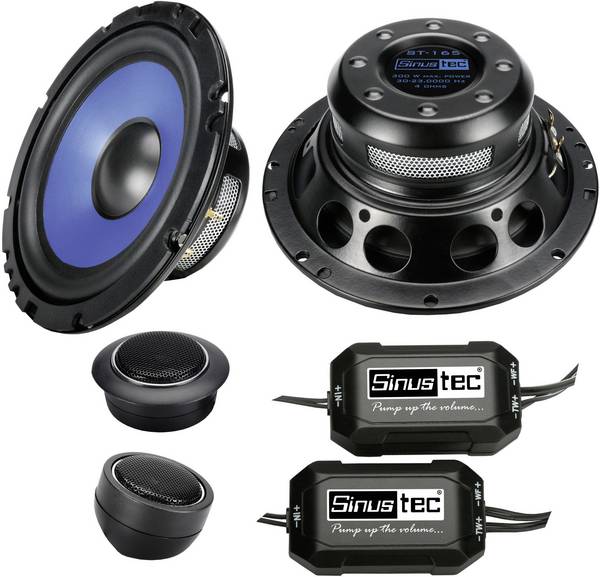 Sinustec ST-165 komplet 2-sustavskih ugradbenih zvučnika 300 W Sadržaj: 1 Set