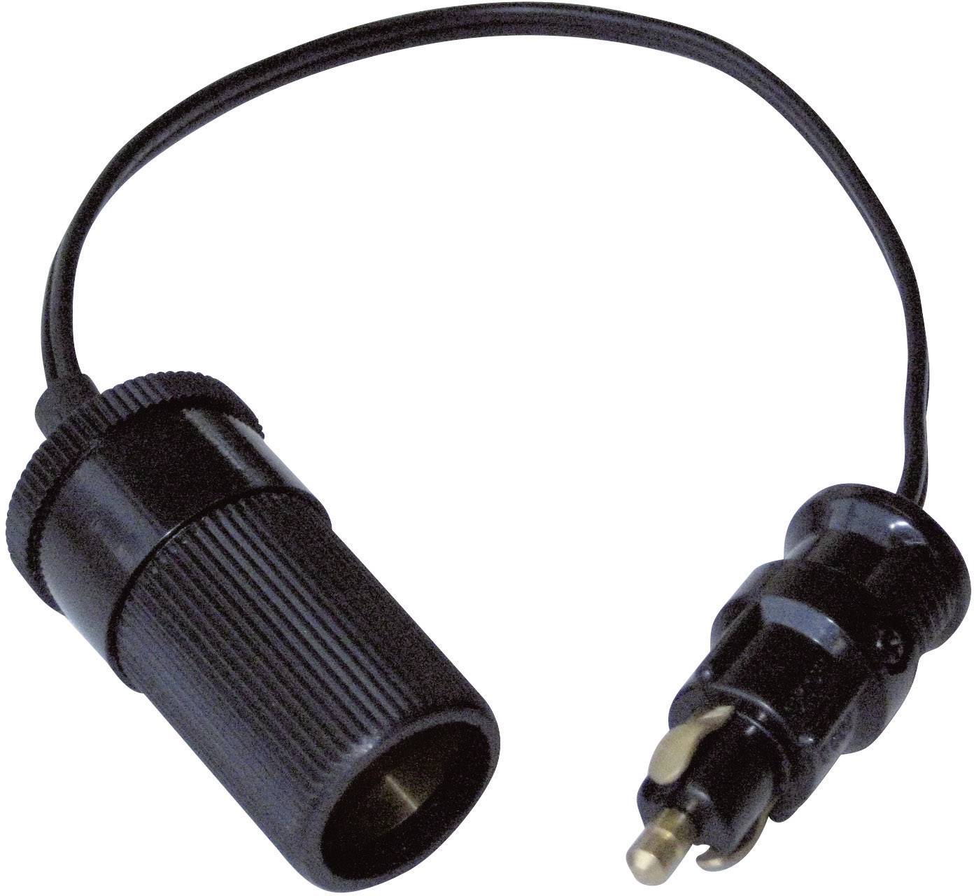 Adapter kabel s utičnicom upaljača cigareta i ženskim RCA priključkom, pogodan za automobilske spojeve.