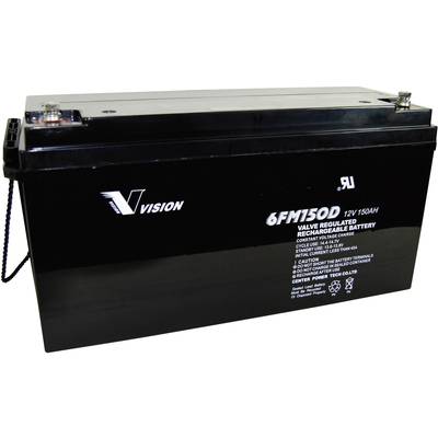 Vision Akkus 6FM150DX 6FM150DX olovni akumulator 12 V 150 Ah olovno-koprenasti (Š x V x D) 485 x 240 x 172 mm M8 vijčani