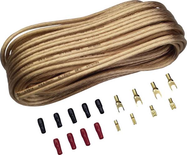 Sinuslive komplet kablova za zvučnike za auto HiFi  2 x 4 mm² 10.00 m pozlaćen, uklj. utikač