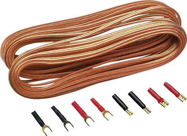 Sinuslive komplet kablova za zvučnike za auto HiFi  2 x 0.75 mm² 10.00 m pozlaćen, uklj. utikač