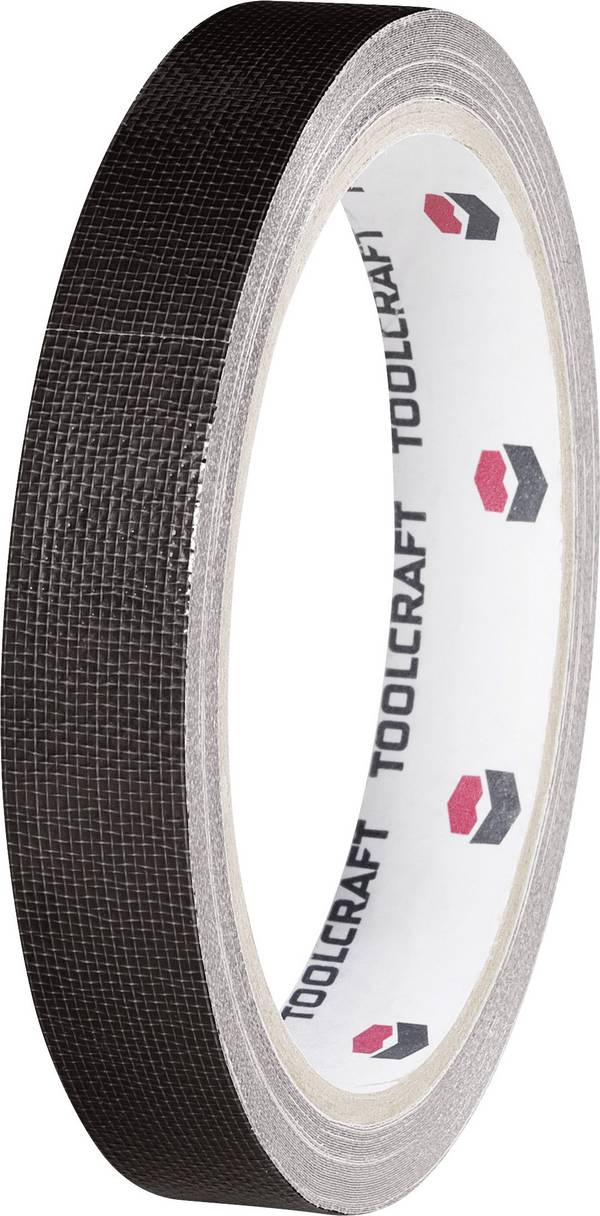 TOOLCRAFT HEB19L10SC HEB19L10SC plastificirana ljepljiva traka HEB19L10SC crna (D x Š) 10 m x 19 mm 1 St.