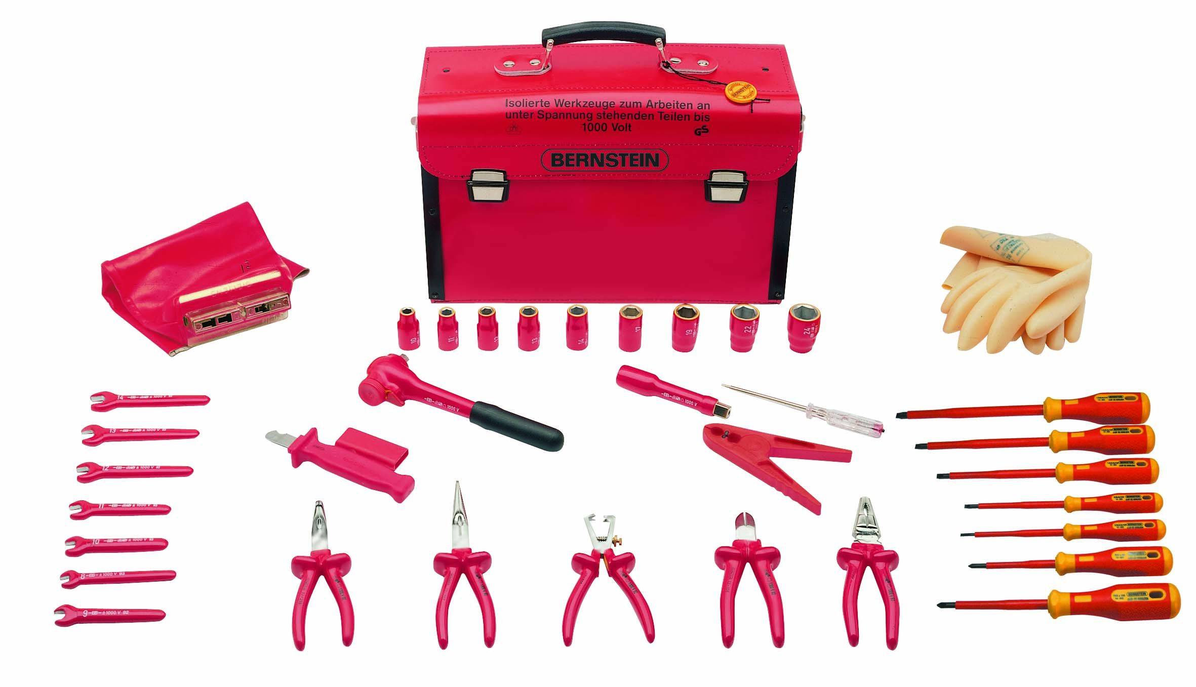 BERNSTEIN Tools for Electronics SAFETY 8100 VDE VDE Verktygsv&auml;ska med utrustning 35 delar (L x B x H) 440 x 175 x 310 mm
