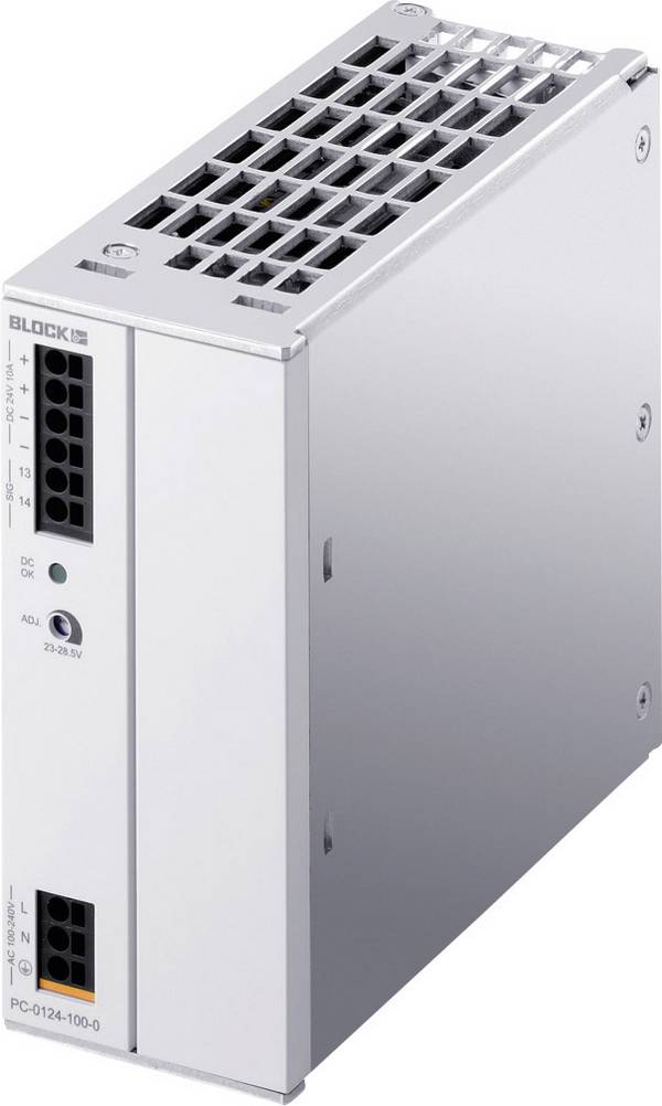 BLOCK PC-0124-050-0 DIN-napajanje (DIN-letva)  24 V/DC 5 A 120 W Broj izlaza:1 x  Content 1 St.
