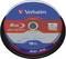 Blu-ray disk Verbatim kapaciteta 25 GB, ponovo snimljiv, BD-RE, brzina snimanja 2x, paket od 10 komada, plavog dizajna.