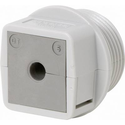 Kvadratni, sivi adapter s rupom u sredini, označen natpisom 'QT 5'.