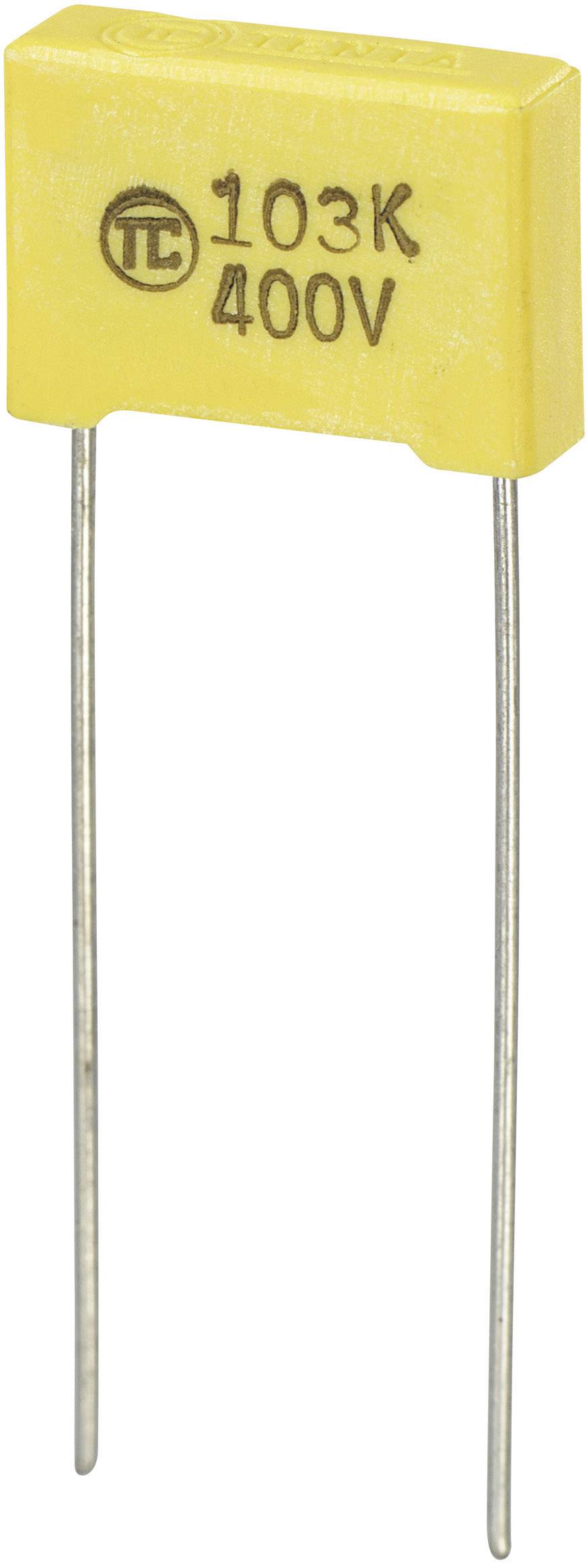 TRU COMPONENTS 1 stuk(s) MKS-foliecondensator Radiaal bedraad 0.01 &micro;F 400 V/DC 5 % 10 mm (l x b x h) 13 x 4 x 9 mm