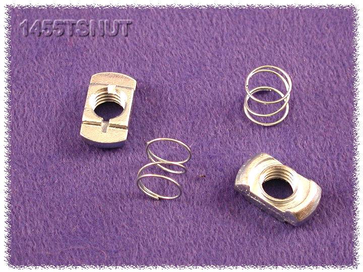 Hammond Electronics 1455TSNUT Bevestigingsmoer Met veer Staal Zilver 2 stuk(s)