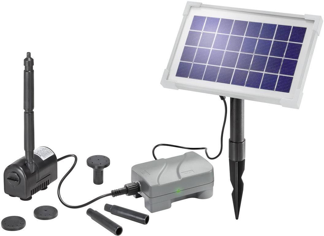 Solarni set pumpe sa solarnim panelom, pumpom, priključcima i priborom. Koristi se za energetski učinkovito cirkuliranje vode u ribnjacima.