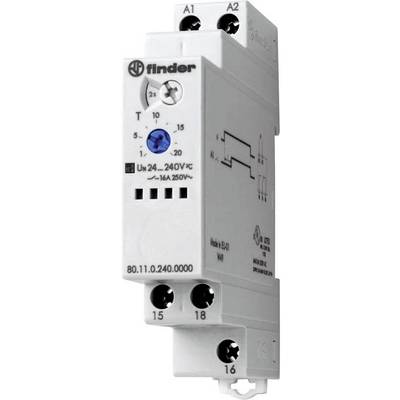 Vremensko releovo Finder, model 80.11, s naponskim rasponom od 24-240V AC i strujom od 16A pri 250V.