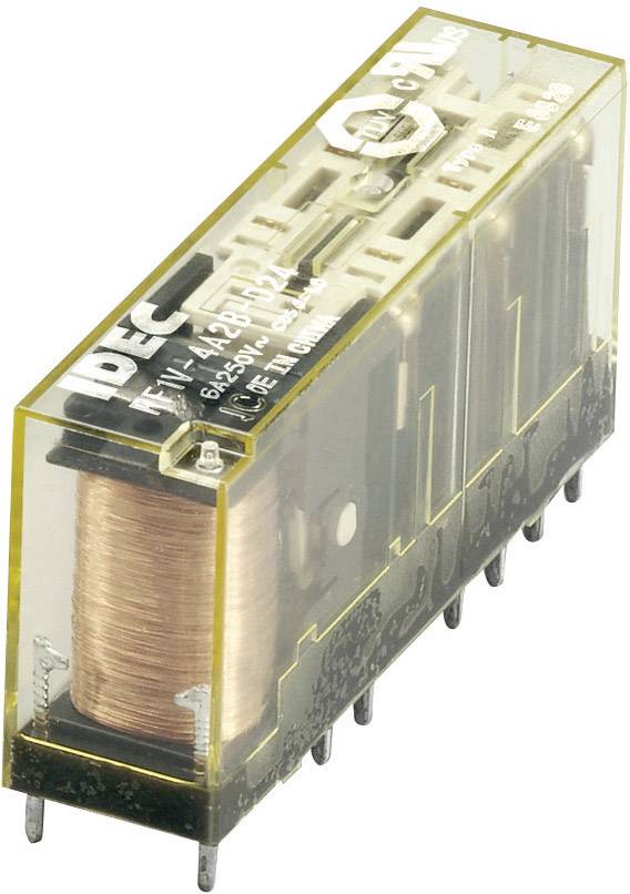 Prozirna plastična kutija s elektromehaničkim relom. Vidljiva bakrena zavojnica i metalni kontakti.