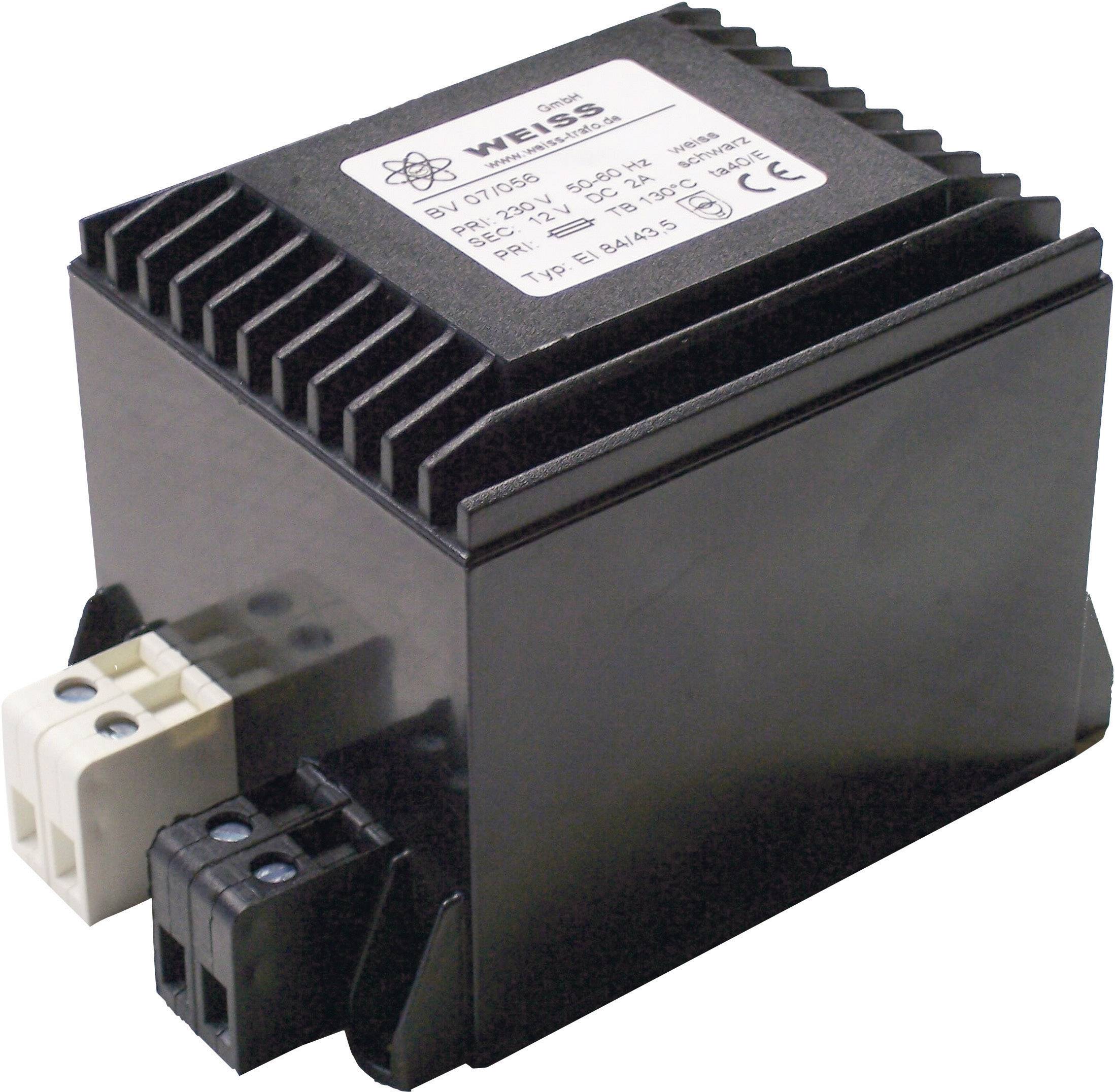 Weiss Elektrotechnik 07/061 Compacte Netvoedingstransformator 1 X 230 V 1 X 24 V/Dc 60 W 2.50 A