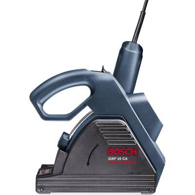 Električna žljebna glodalica Bosch, model GNF 35 CA, u plavoj i crnoj boji, s ergonomskom ručkom i kabelom.