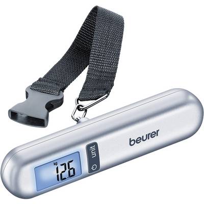 Praktična prtljažna vaga s digitalnim zaslonom pokazuje 12,6 kg. Crni remen sa kopčom za vaganje prtljage.