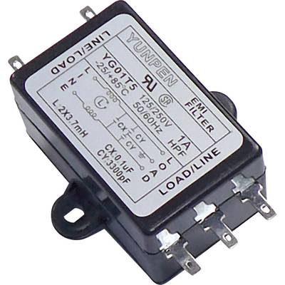 Yunpen 521313 YG01T5 filter za uklanjanje šuma 250 V/AC 1 A 3.7 mH (D x Š x V) 68 x 55 x 25 mm 1 St.-0
