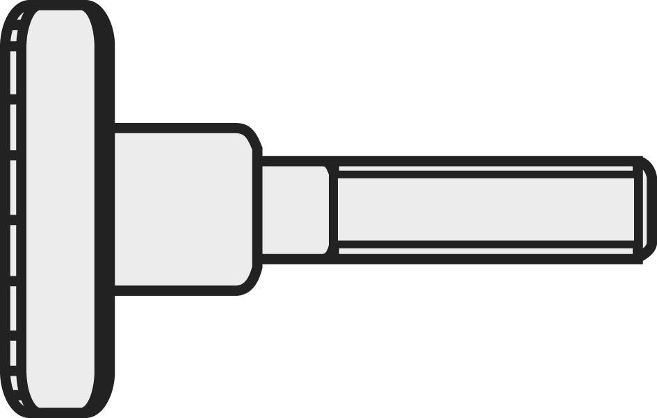 Jednostavna shematska skica T-oblične ručne krivaje, sastoji se od drške i savijenog vratila.