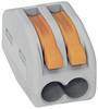 WAGO 222-412 222 spojna stezaljka fleksibilno: 0.08-4 mm² kruti: 0.08-2.5 mm² Broj polova (broj): 2 10 St. siva, narančasta