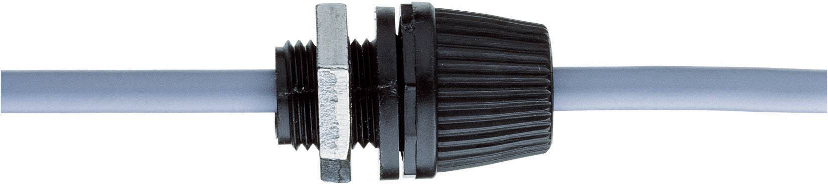 Donau Elektronik 527190 Wartel Met trekontlasting M10 Polyamide Zwart 1 stuk(s)