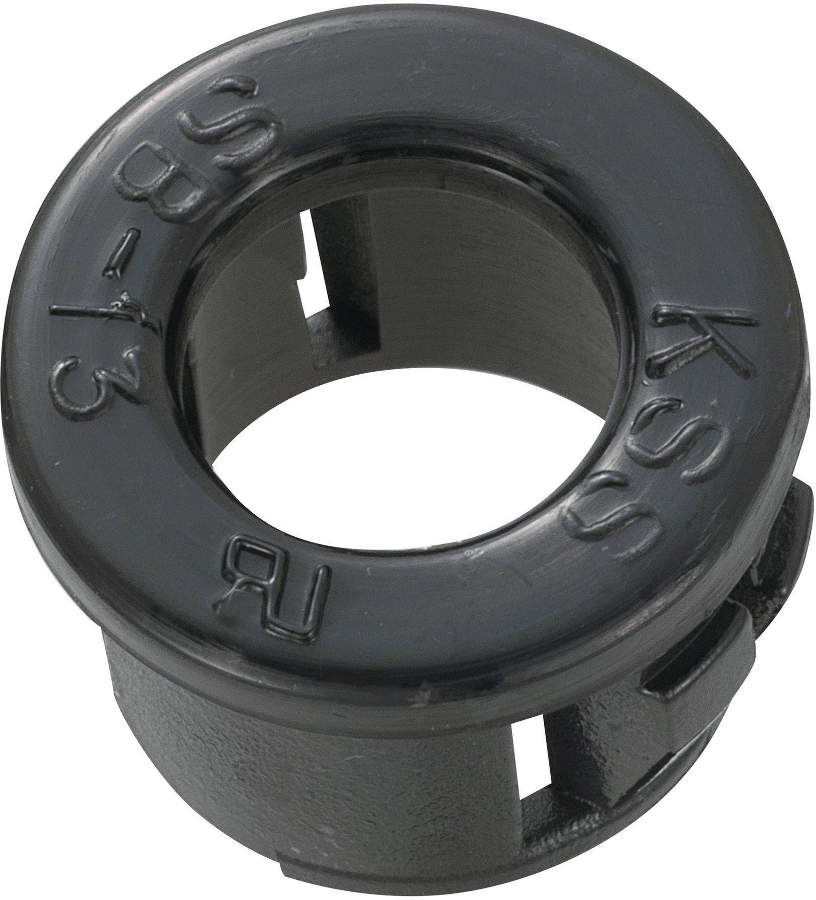 TRU COMPONENTS TC-SBR13203 Kabeldoorvoering Klem-Ø (max.) 8 mm Plaatdikte (max.) 3.2 mm Polyamide Zwart 100 stuk(s)