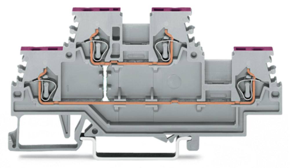WAGO 279-508 dvokatna prolazna stezaljka 4 mm opruga Dostupnost: l siva 50 St. Package