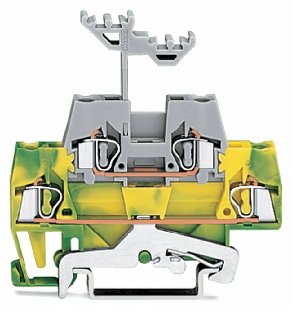 WAGO 280-527 dvokatna prolazna stezaljka 5 mm opruga zelena, žuta, siva 50 St. Package