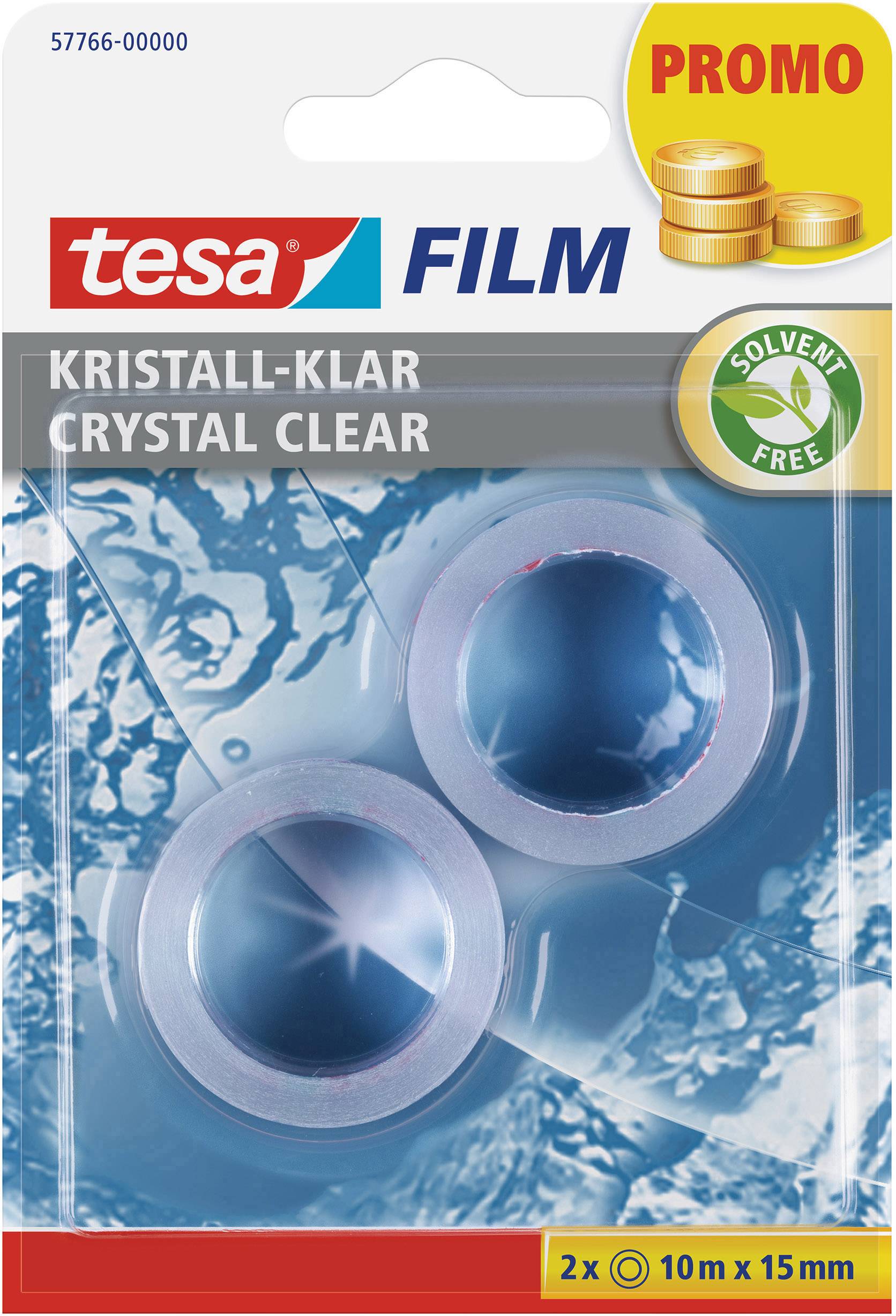 'Pakiranje tesa filma, kristalno-čisto, bez otapala, promotivni paket s dva rulca ljepljive trake. Pozadina s motivom vode.'