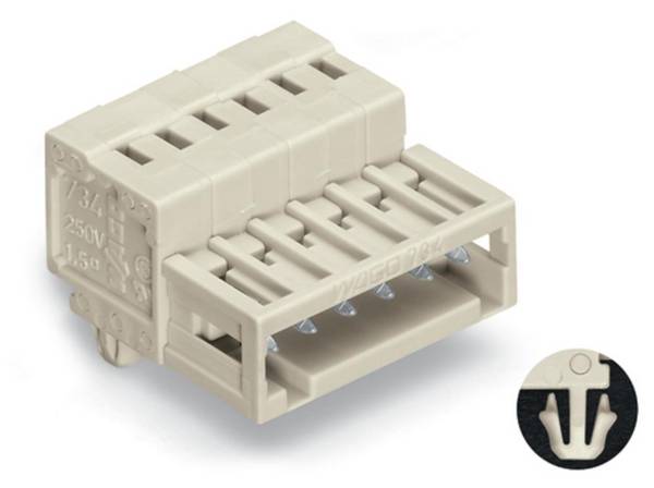 WAGO standardna letva s muškim kontaktima 2140 Ukupan broj polova 6 Raster: 3.50 mm 734-306/018-000 100 St.