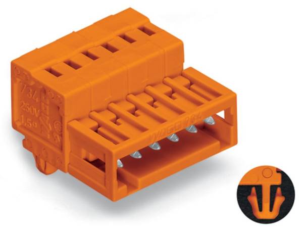 WAGO standardna letva s muškim kontaktima 2140 Ukupan broj polova 4 Raster: 3.81 mm 734-334/018-000 100 St.