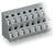 Sivi utičnik s više redova priključaka, pogodan za električni uređaj u elektroničkim uređajima.