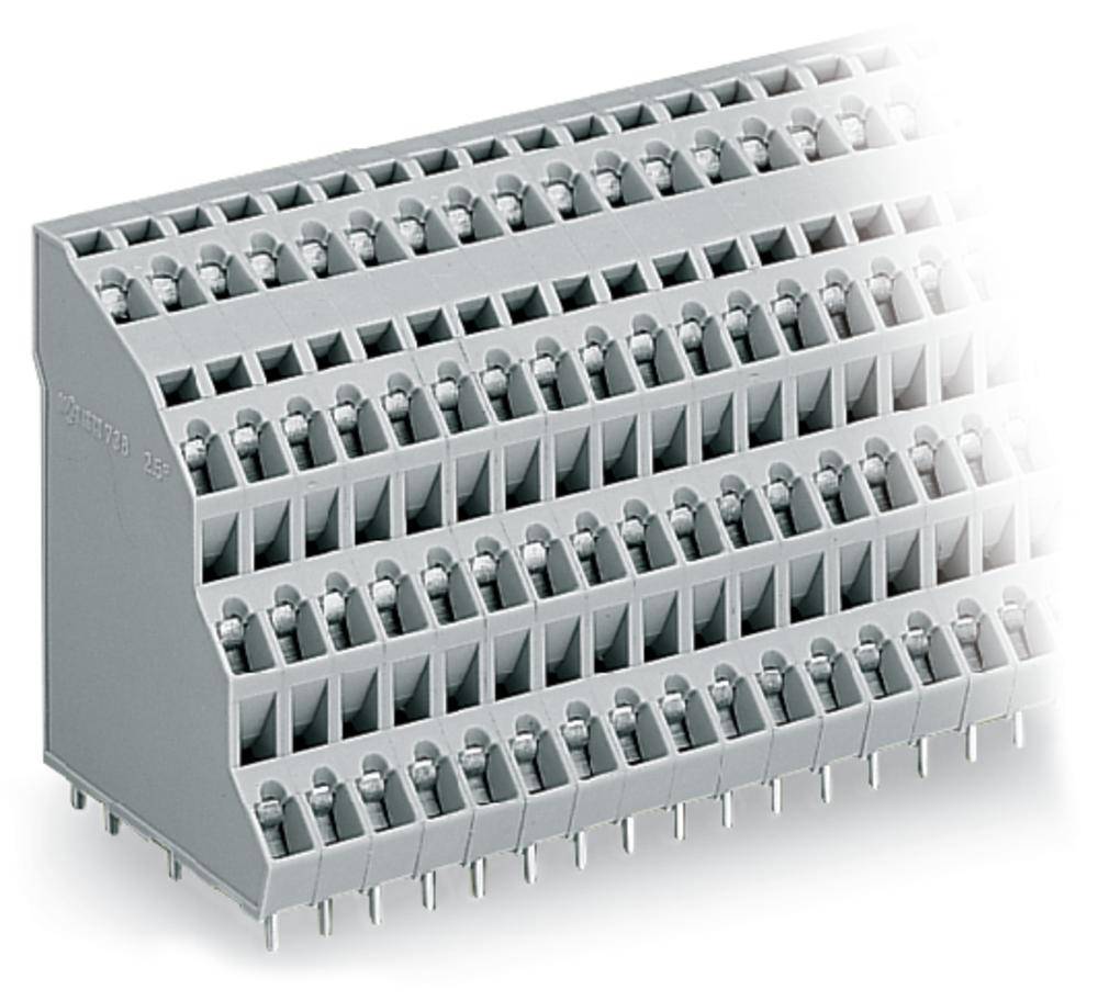 WAGO 738-104 Vier niveau klem 2.50 mm² Aantal polen 16 Grijs 36 stuk(s)