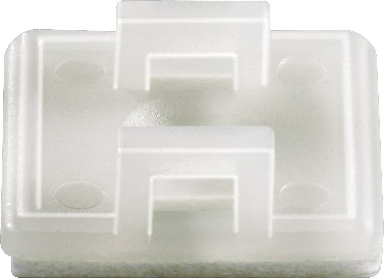 TRU COMPONENTS TC-HC18T203 Bevestigingssokkel Zelfklevend 1593048 Bundel-Ø (bereik) 7 mm (max) 4-voudige invoeging Transparant 1 stuk(s)
