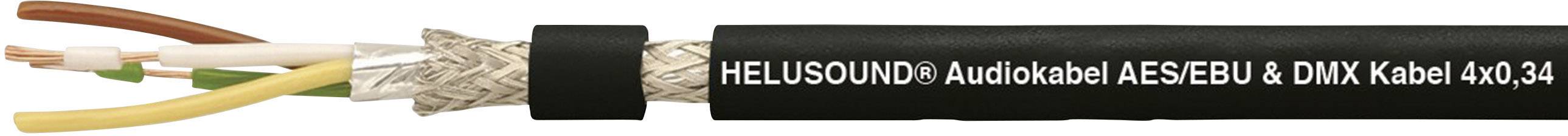 HELU 400033 Combinatiekabel HELUSOUND AES/EBU 2 x 2 x 0.34 mm² + 0 2 x 0.34 mm² Zwart per meter