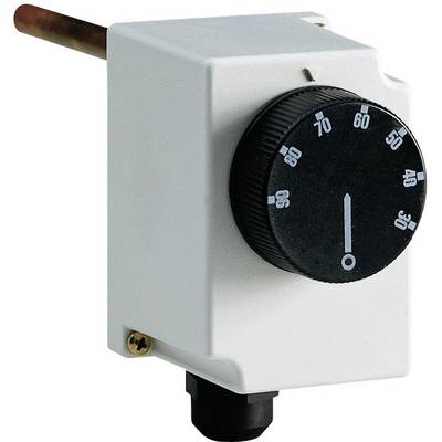 Bijeli termometar s crnim okretnim upravljačem koji prikazuje temperature od 30 do 90 stupnjeva Celzijusa. Pokazivač je postavljen na 60 stupnjeva.
