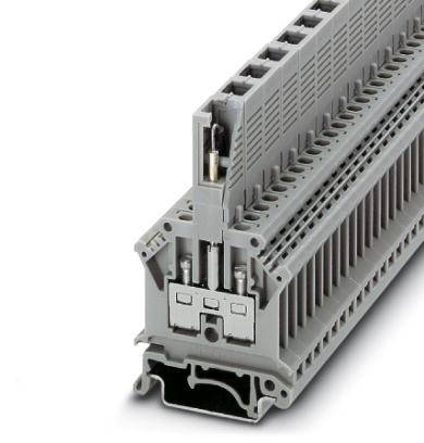 Redna stezaljka siva, slagiva modularna izvedba, sa vijčanim priključcima, za industrijsku primjenu u razvodekim ormarima.