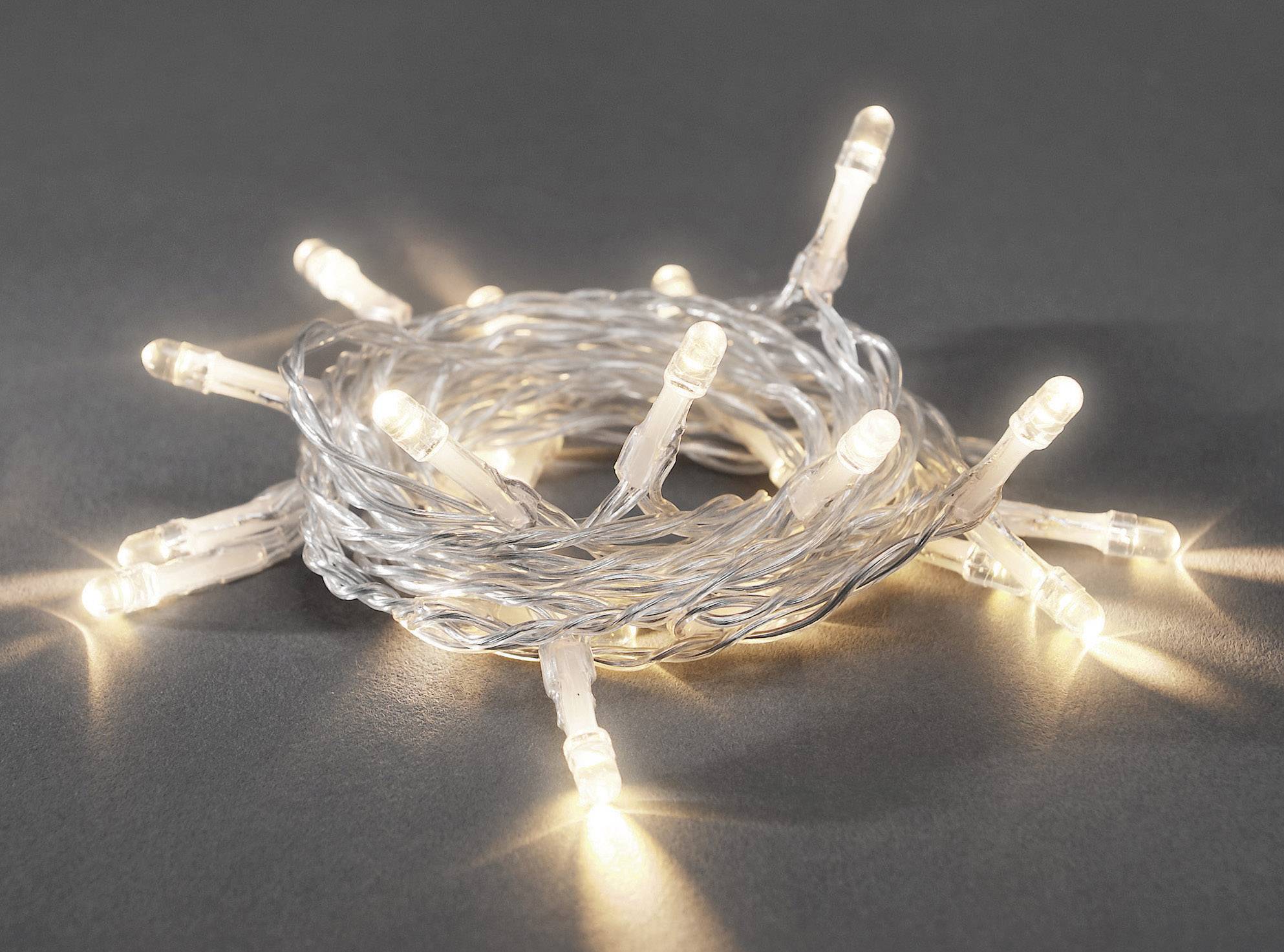 Konstsmide 1408-103 mikro svjetlosni lanac unutra baterijski pogon Broj žarulja 20 LED toplo bijela-0