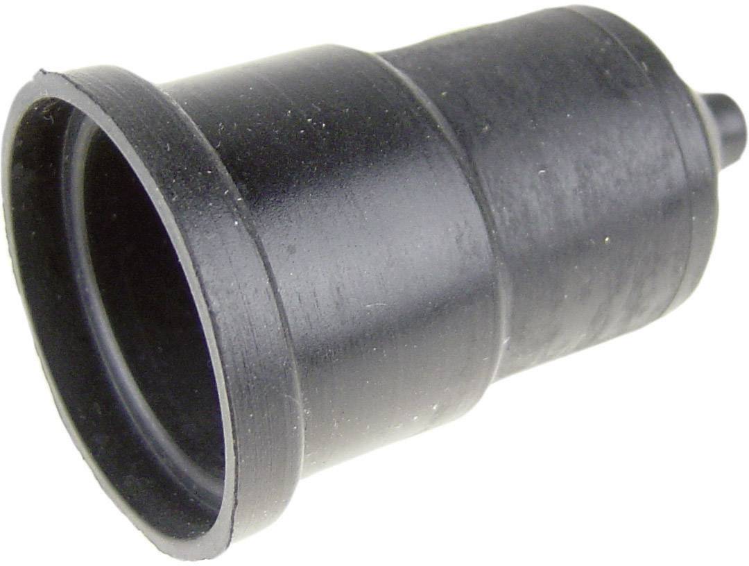 Crni gumeni adapter koničnog oblika, vjerojatno dio vozila ili strojne opreme, leži na svijetloj pozadini.