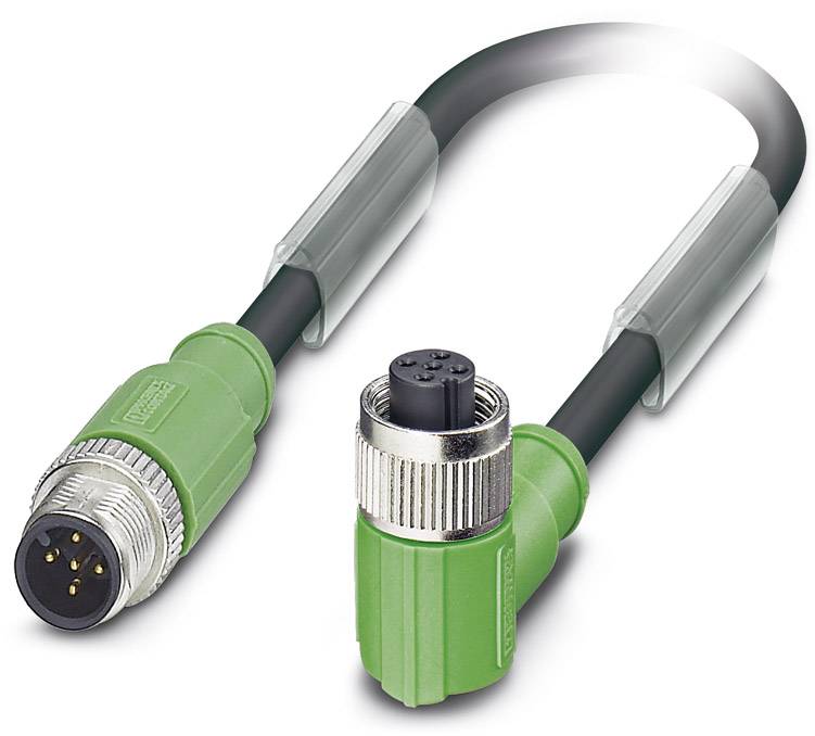 Phoenix Contact 1501045 Sensor/actuator connector, geassembleerd M12 Aantal polen (sensoren): 5 Stekker, recht, Bus, haaks 1.50 m 1 stuk(s)