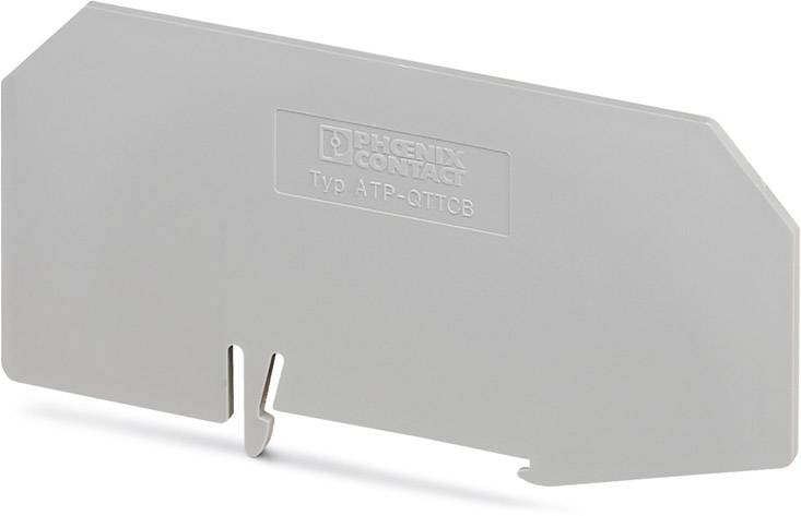 Siva izolirana poklopna ploča za električni spoj, označena oznakom 'Tip ATP-QTTCB', s logotipom marke.
