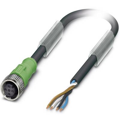 Zeleni kabel s višestrukim utikačem na jednom kraju i otvorenim žicama na drugom. Pogodan za industrijske povezivosti.