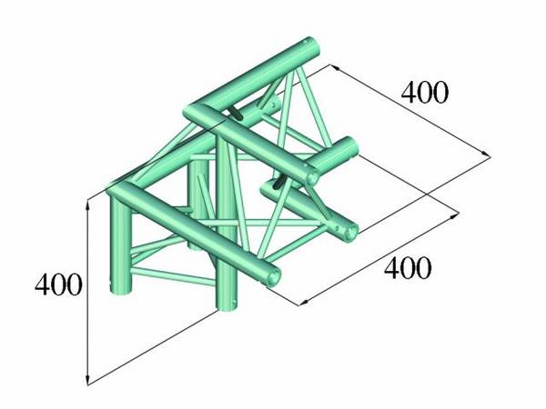 Alutruss DECOLOCK DQ3-PAL31 3-cijevna traverza 3-smjerni kutnik 90 °
