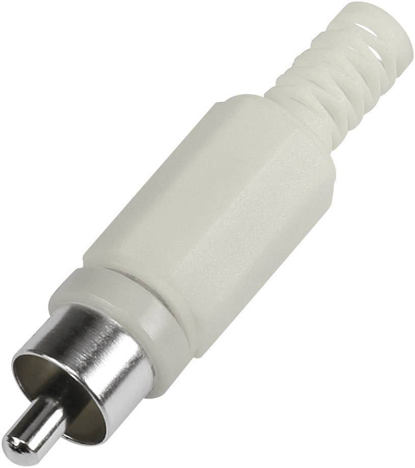 TRU COMPONENTS 595230 činč konektor ravni muški konektor Broj polova (broj): 2 bijela 1 St.