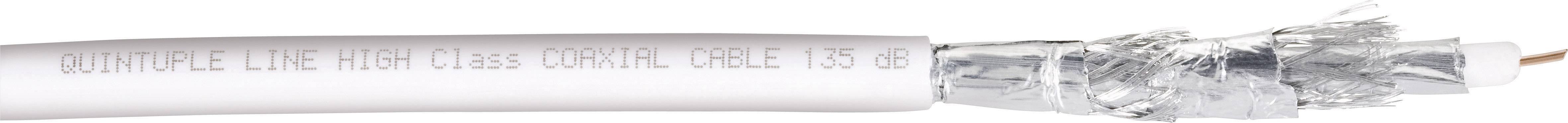 BKL Electronic 806014 Coaxkabel Buitendiameter: 8.20 mm 75 Ω 135 dB Wit per meter