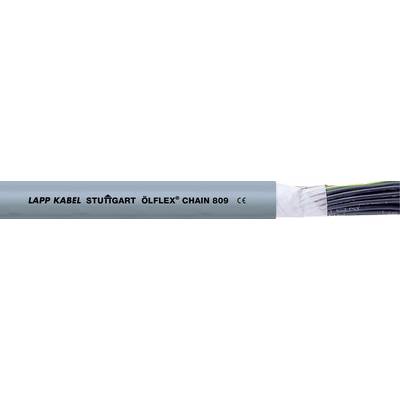 Sivo kabel s natpisom 'LAPP KABEL STUTTGART ÖLFLEX® CHAIN 809 CE' i pogled na šarene žice na jednom kraju.