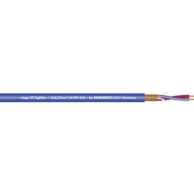 Plavi mrežni kabel s natpisom 'super 24 High-Flex 2x2x24 | AWG24 1' tvrtke COMMUNICATIONS Company. Krajevi kabela su vidljivi.