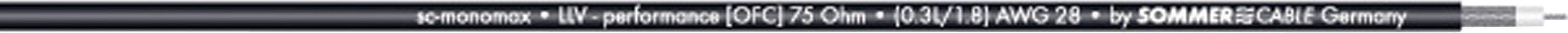 Sommer Cable 600-0251-01 Videokabel 1 x 0.08 mm² Zwart per meter