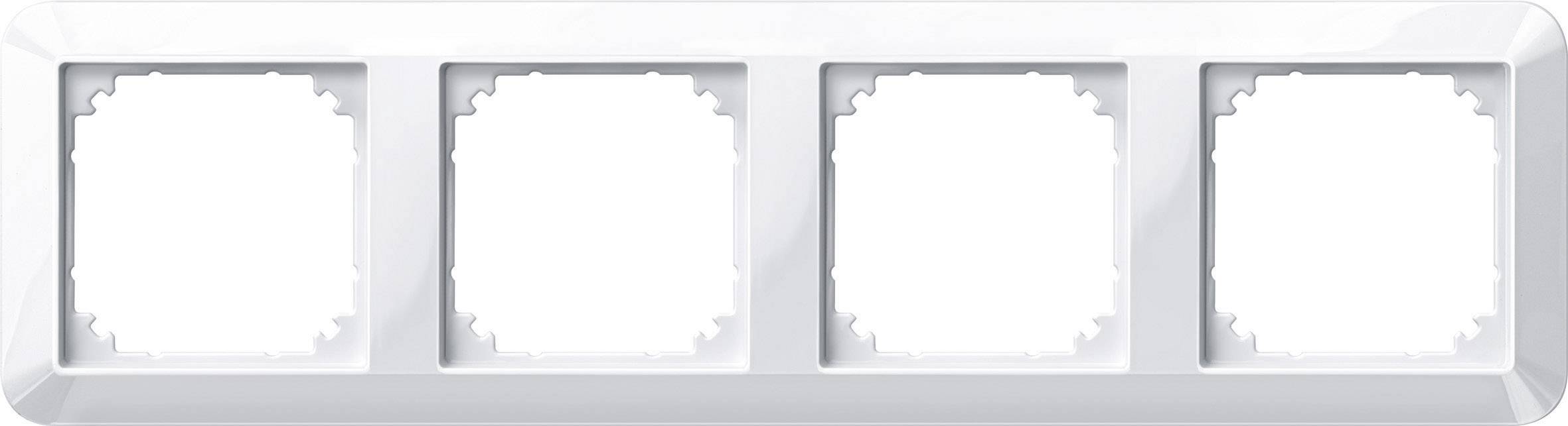 Merten 389419 Afdekking Frame 4-voudig 1-M, System M Polar-wit (glanzend) 1 stuk(s) afbeelding