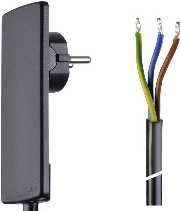 EVOline 151000151100 struja priključni kabel  crna 1.50 m